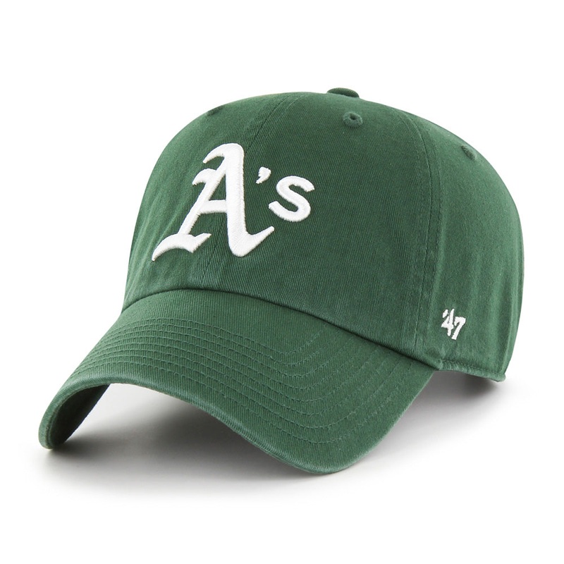 MLB Oakland Athletics ’47 Clean Up Adjustable Hat – Green