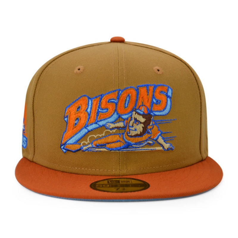 New Era Buffalo Bisons 25th Anniversary Wheat/Rust Orange 59FIFTY Fitted Hat