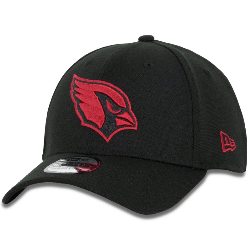 NFL Arizona Cardinals New Era Basic Tonal 39THIRTY Flex Fit Hat – Black