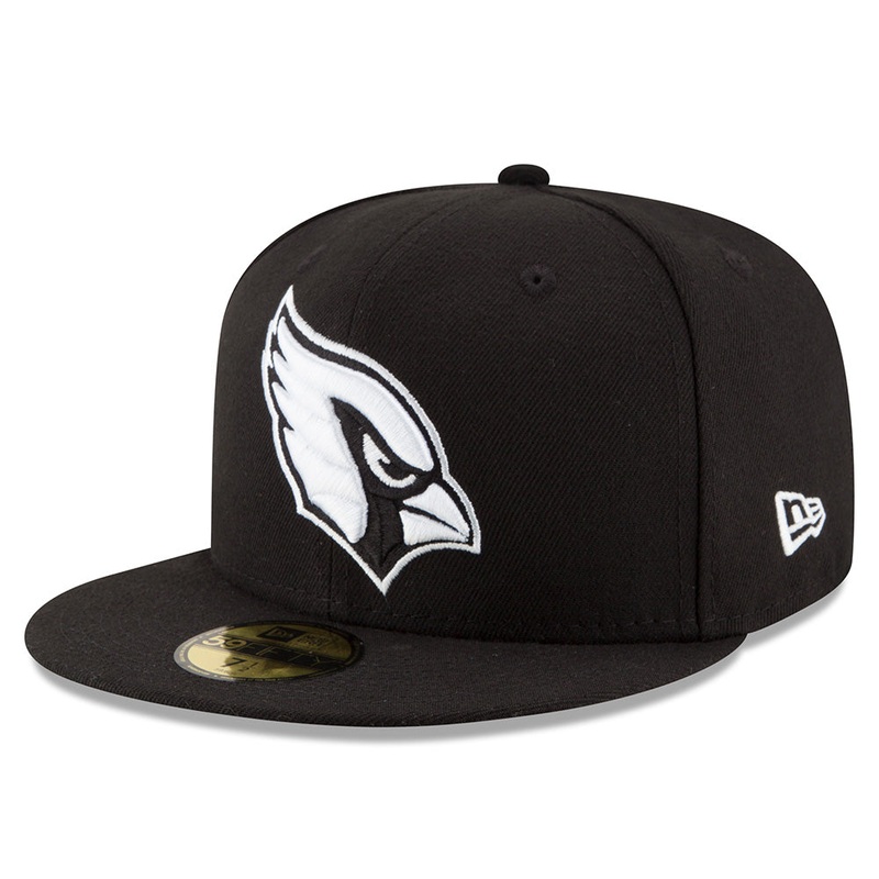 NFL Arizona Cardinals New Era Black & White 59FIFTY Fitted Hat
