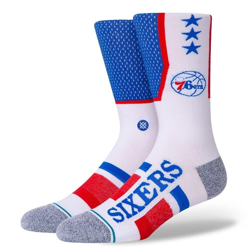 Philadelphia 76ers Stance NBA Shortcut 2 Crew Socks – Blue