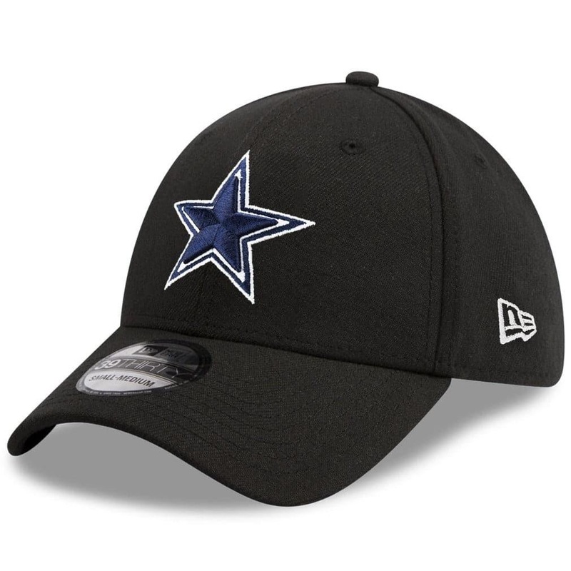Dallas Cowboys New Era NFL Team 39THIRTY Stretch Fit Hat – Black