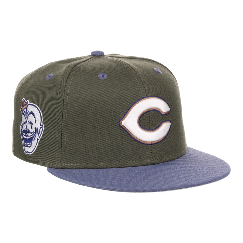 Ebbets Indianapolis Clowns NLB Mossy Slate Fitted Hat