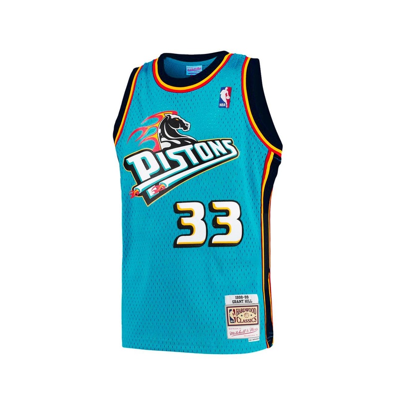 Grant Hill Detroit Pistons Mitchell & Ness NBA 98-99 Swingman Jersey – Teal