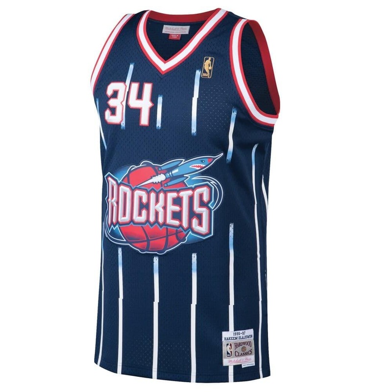 Hakeem Olajuwon Houston Rockets Mitchell & Ness NBA 96-97 Swingman Jersey – Navy