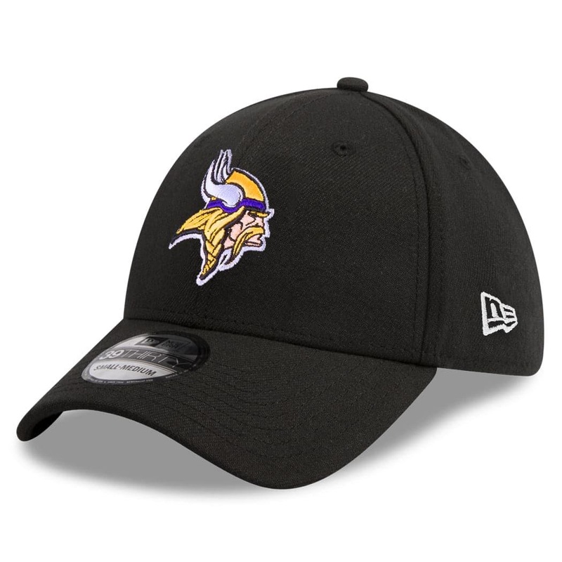 Minnesota Vikings New Era NFL Team 39THIRTY Stretch Fit Hat – Black