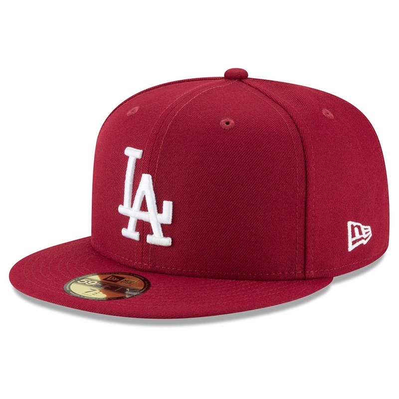MLB Los Angeles Dodgers New Era Cardinal Basic 59FIFTY Fitted Hat – Maroon
