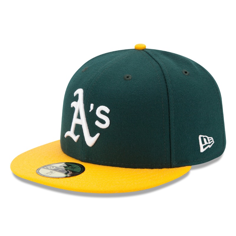 MLB Oakland Athletics Youth New Era Home Authentic Collection 59FIFTY Fitted Hat – Green