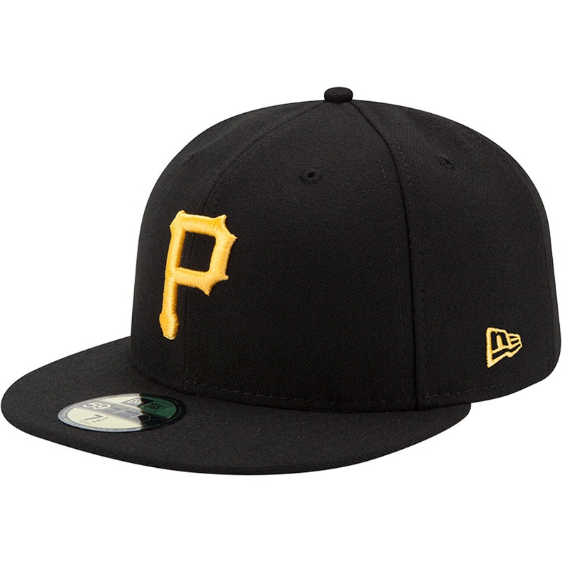 MLB Pittsburgh Pirates Youth New Era Home Authentic Collection 59FIFTY Fitted Hat – Black
