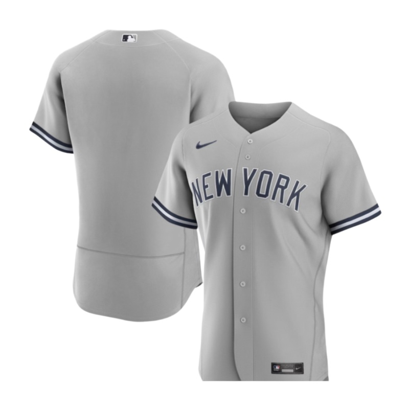 New York Yankees Road Authentic Jersey – Gray