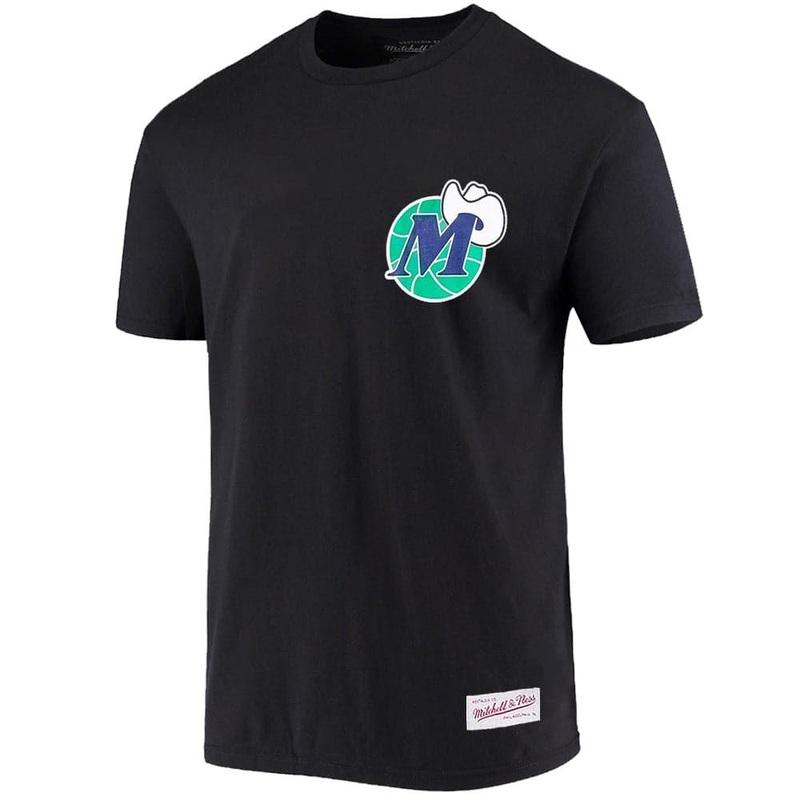 Dallas Mavericks Mitchell & Ness NBA HWC Retro Repeat T-Shirt – Black