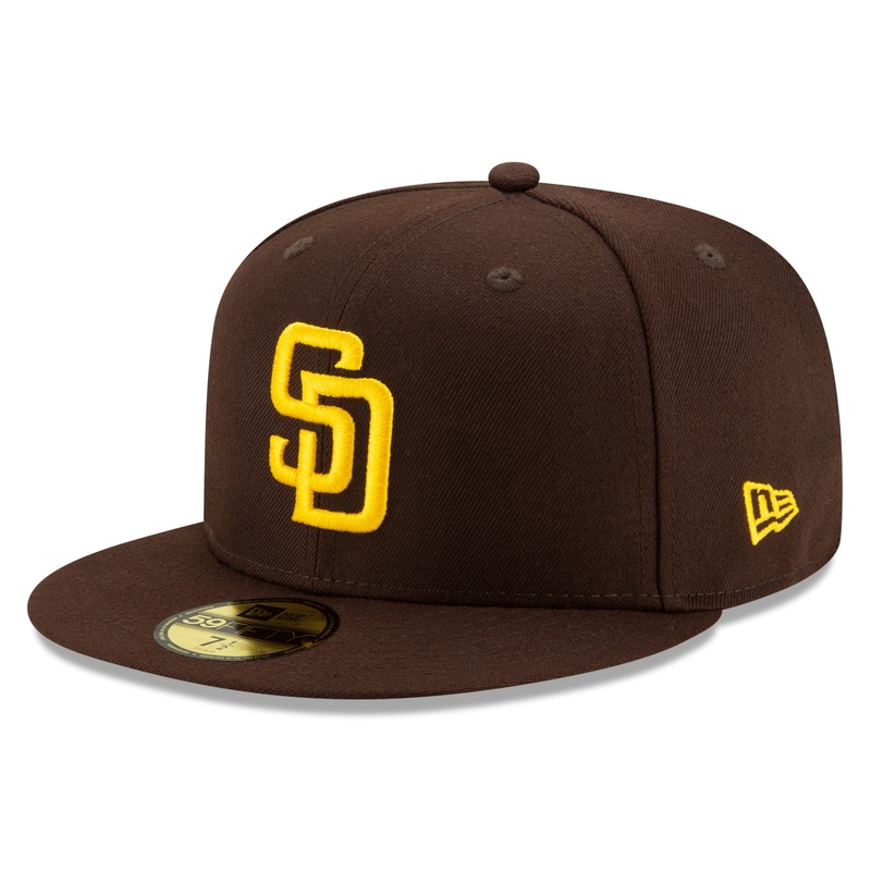 MLB San Diego Padres Youth New Era Home Authentic Collection 59FIFTY Fitted Hat – Brown