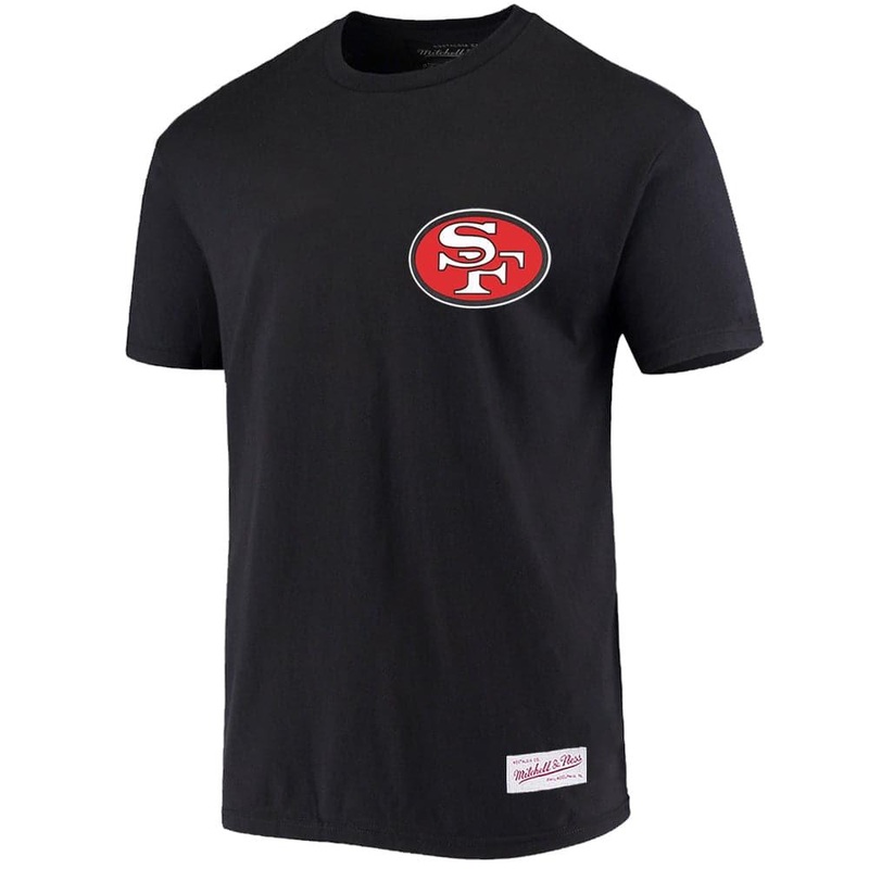 San Francisco 49ers Mitchell & Ness NFL Retro Repeat T-Shirt – Black