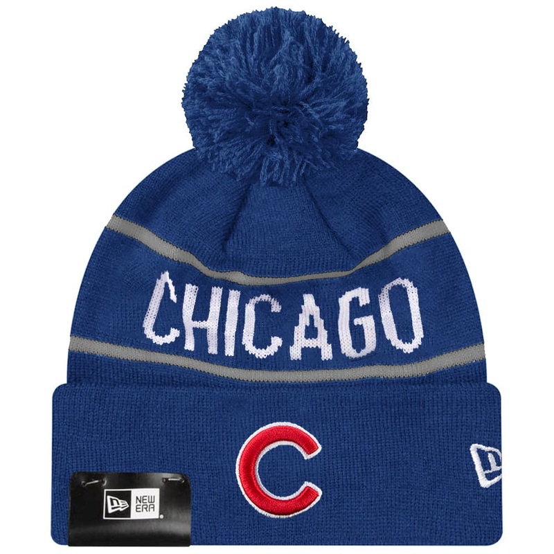 Chicago Cubs New Era MLB Grey Stripe Knit Beanie – Blue