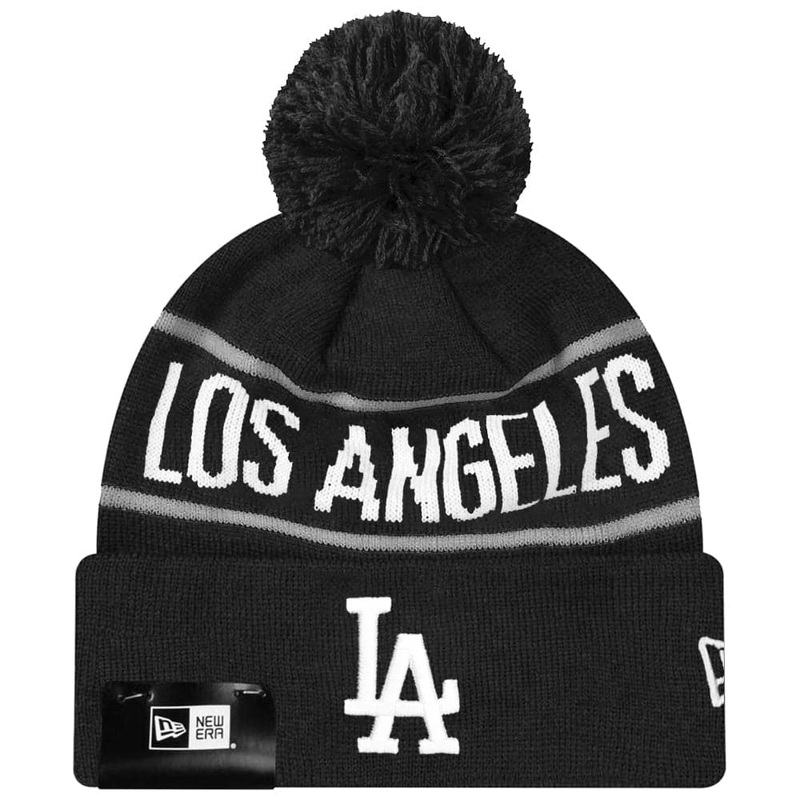 Los Angeles Dodgers New Era MLB Grey Stripe Knit Beanie – Dark Navy