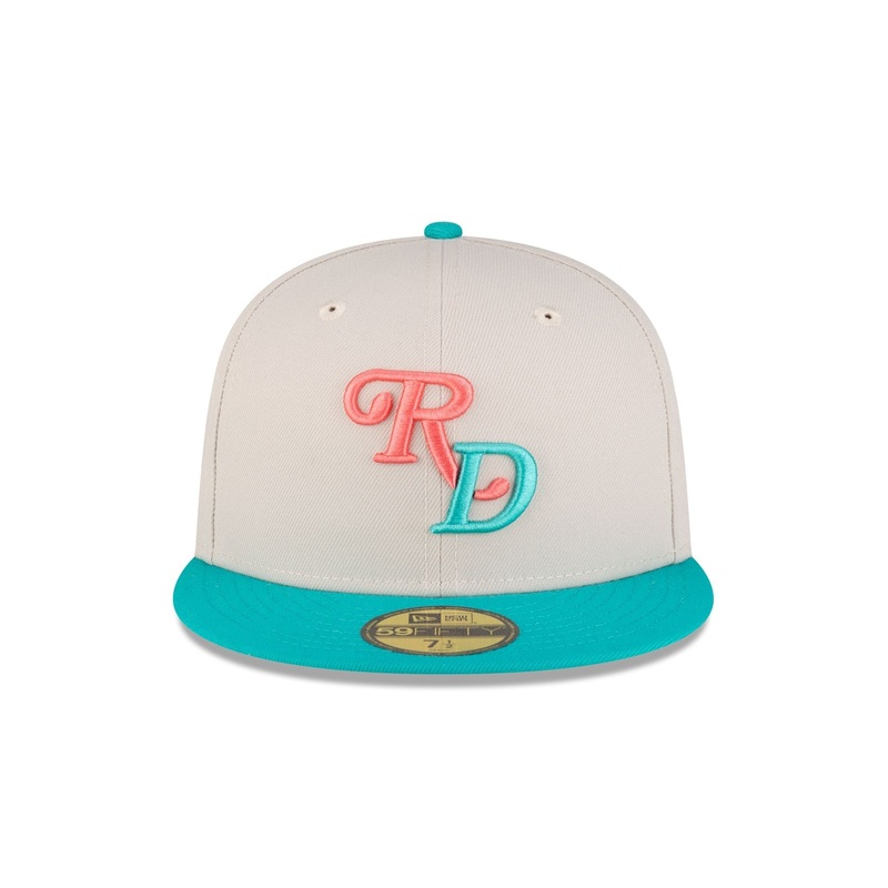 New Era 59FIFTY FEDRED Repblica Dominicana Fitted Hat  Stone / Teal