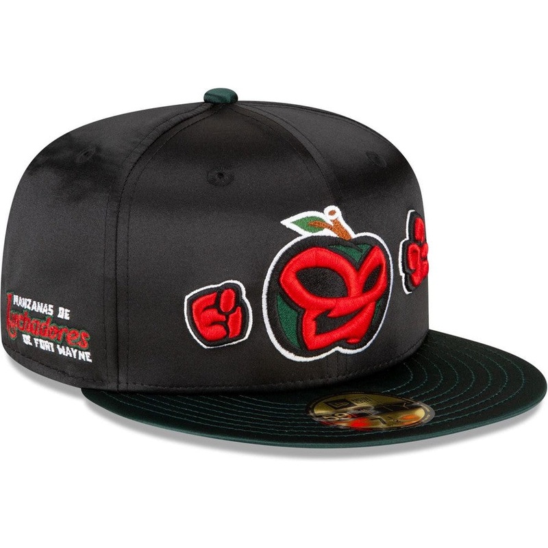 New Era Fort Wayne TinCaps Black Satin 2023 59FIFTY Fitted Hat