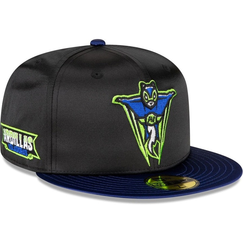 New Era Richmond Flying Squirrels Black Satin 2023 59FIFTY Fitted Hat