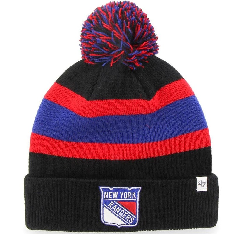 New York Rangers ’47 NHL Breakaway Pom Knit Beanie – Black