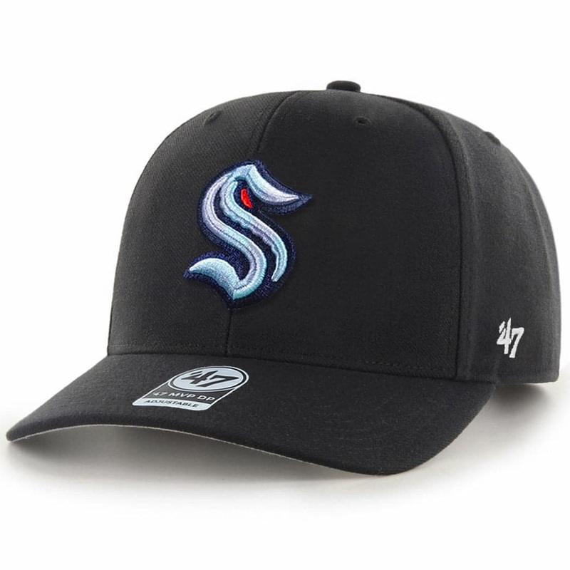 Seattle Kraken 47 NHL Team MVP DP Pre-Curved Snapback Hat – Black