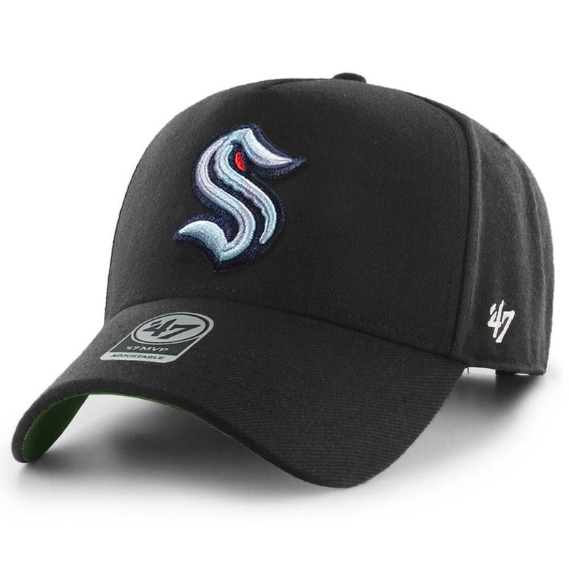 Seattle Kraken 47 NHL Team MVP DT Pinch Curve Snapback Hat – Black