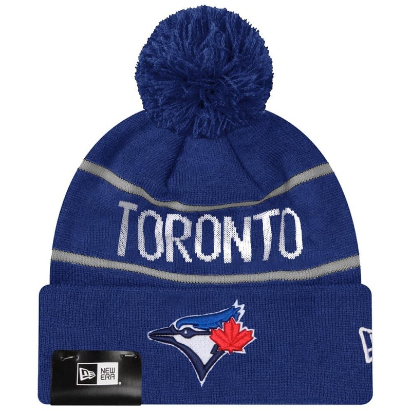Toronto Blue Jays New Era MLB Grey Stripe Knit Beanie – Blue