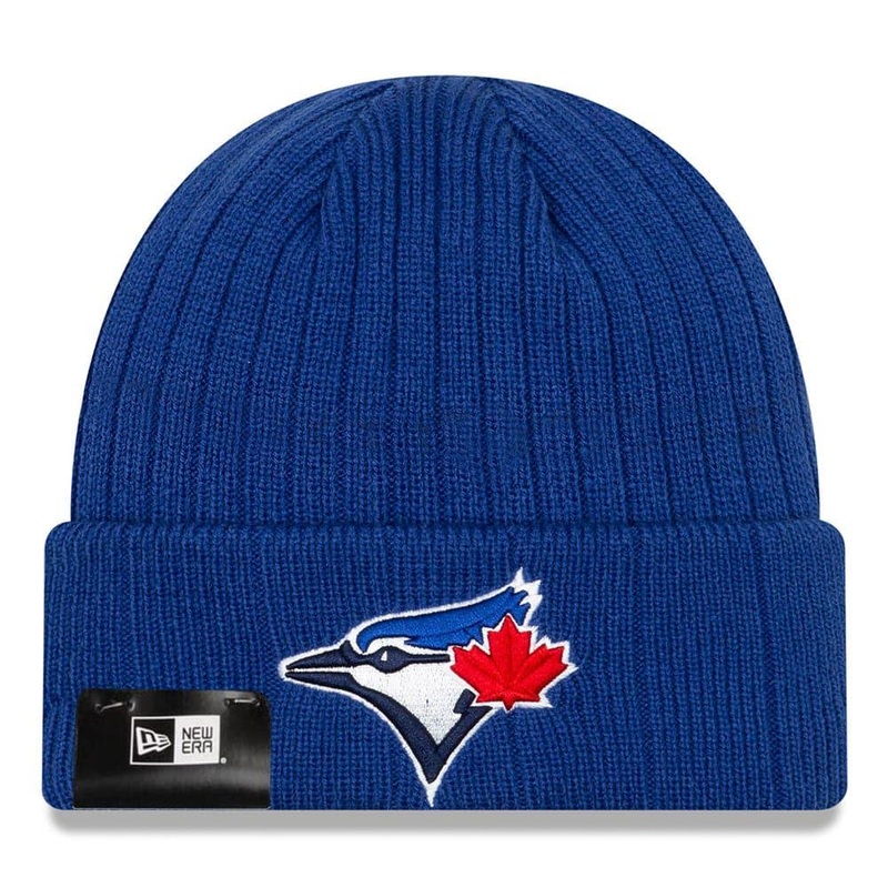 Toronto Blue Jays New Era MLB On-Field Team Cuffed Knit Beanie – Blue