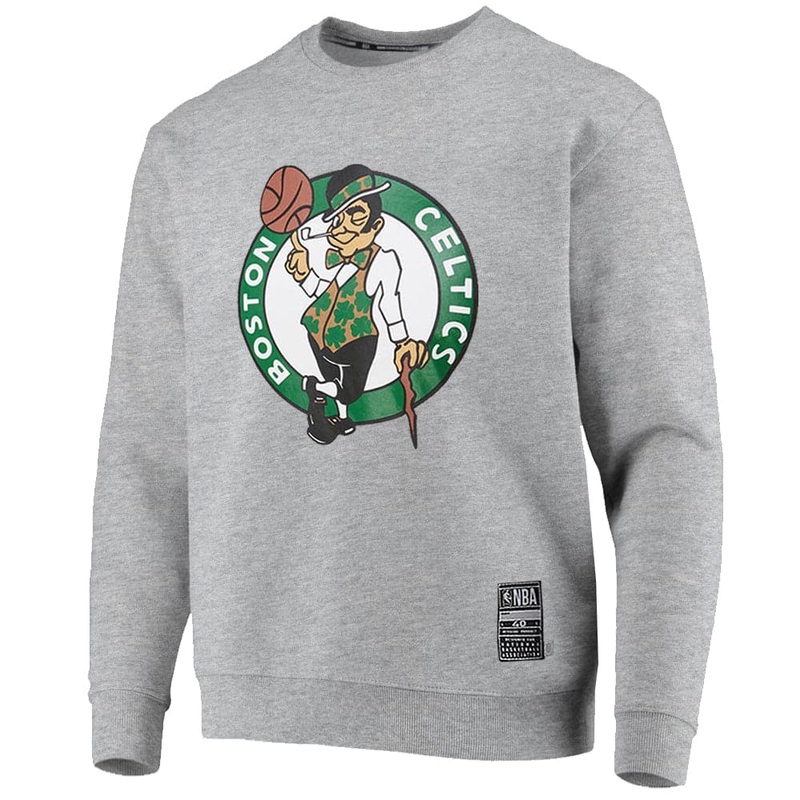 Boston Celtics Outerstuff NBA Team Logo Crew Jumper – Heather Grey