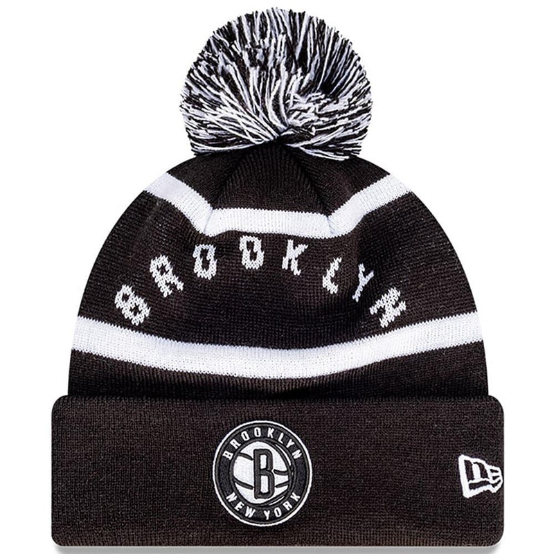 Brooklyn Nets New Era NBA Team Wordmark Knit Beanie – Black