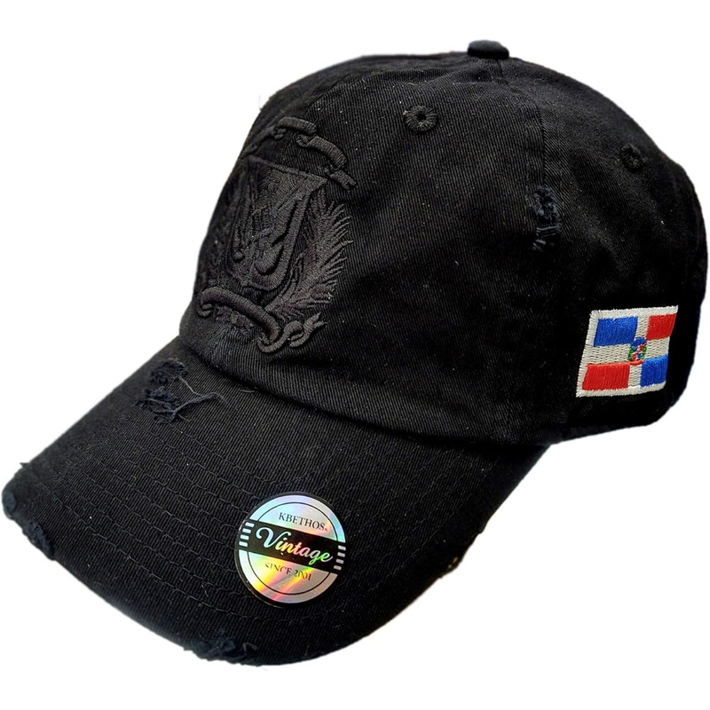 Escudo Republica Dominicana – Dominican Shield Black Full Color Dad Hat – Black / Black