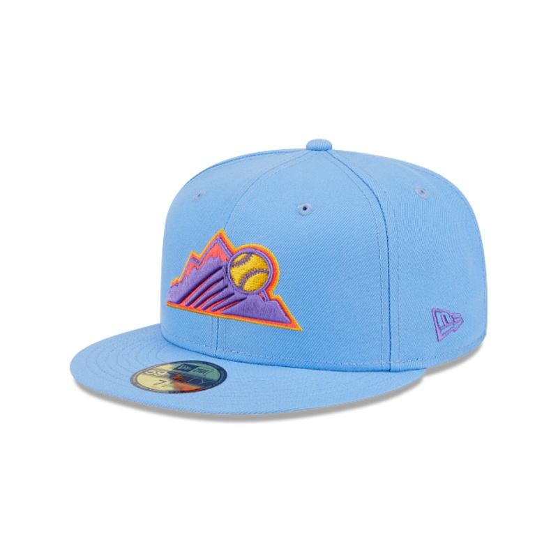 MLB Colorado Rockies New Era 2025 City Connect 59FIFTY Fitted Hat  Light Blue Authentic Collection