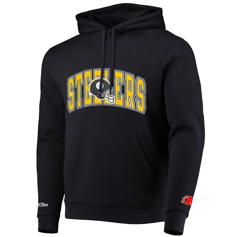 Pittsburgh Steelers Mitchell & Ness NFL Play Clock Hoodie Jumper – Black