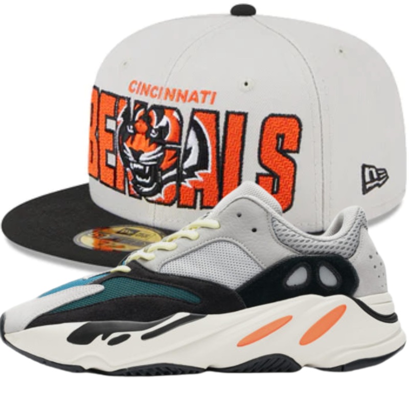 Cincinnati Bengals NFL Draft 2023 Fitted Hat w/ Yeezy Boost 700 Wave Runner
