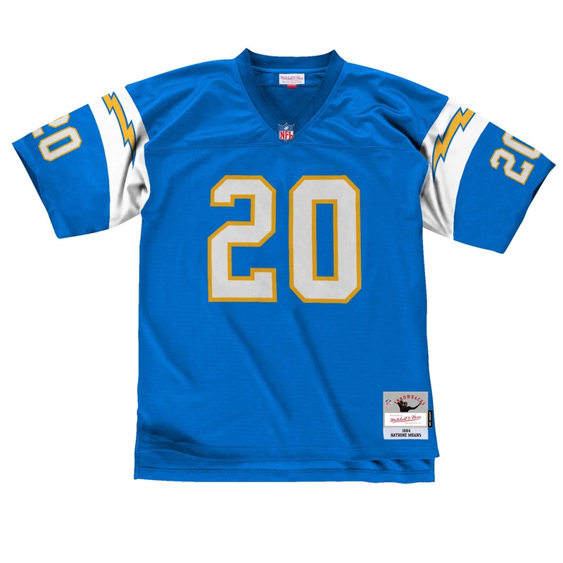 Natrone Means Los Angeles Chargers Mitchell & Ness NFL 1994 Legacy Jersey – Blue