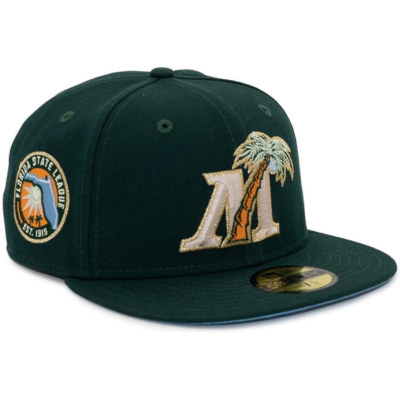 New Era x Fresh Rags Fort Myers Miracle Dark Green/Sky Blue 59FIFTY Fitted Hat