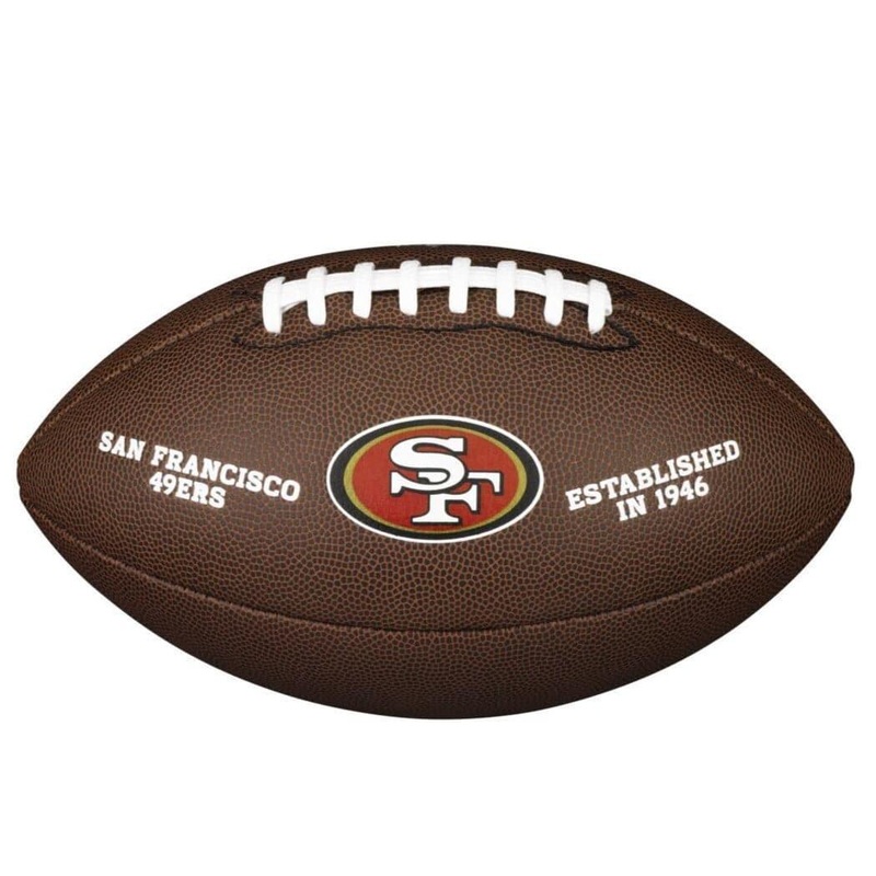 San Francisco 49ers Wilson NFL Team Full Size Football – Brown