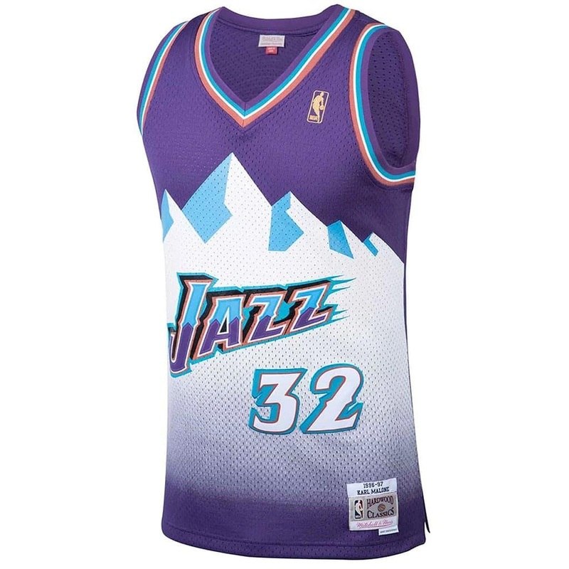 Karl Malone Utah Jazz Mitchell & Ness NBA 96-97 Home Swingman Jersey – Purple