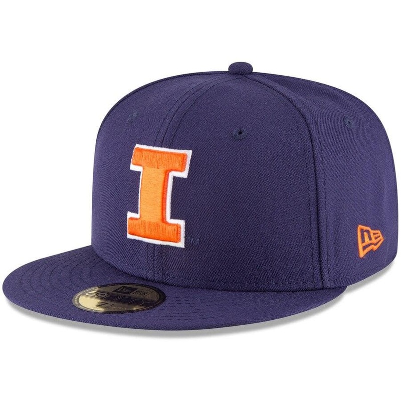 New Era Navy Illinois Fighting Illini NCAA 59FIFTY Fitted Hat