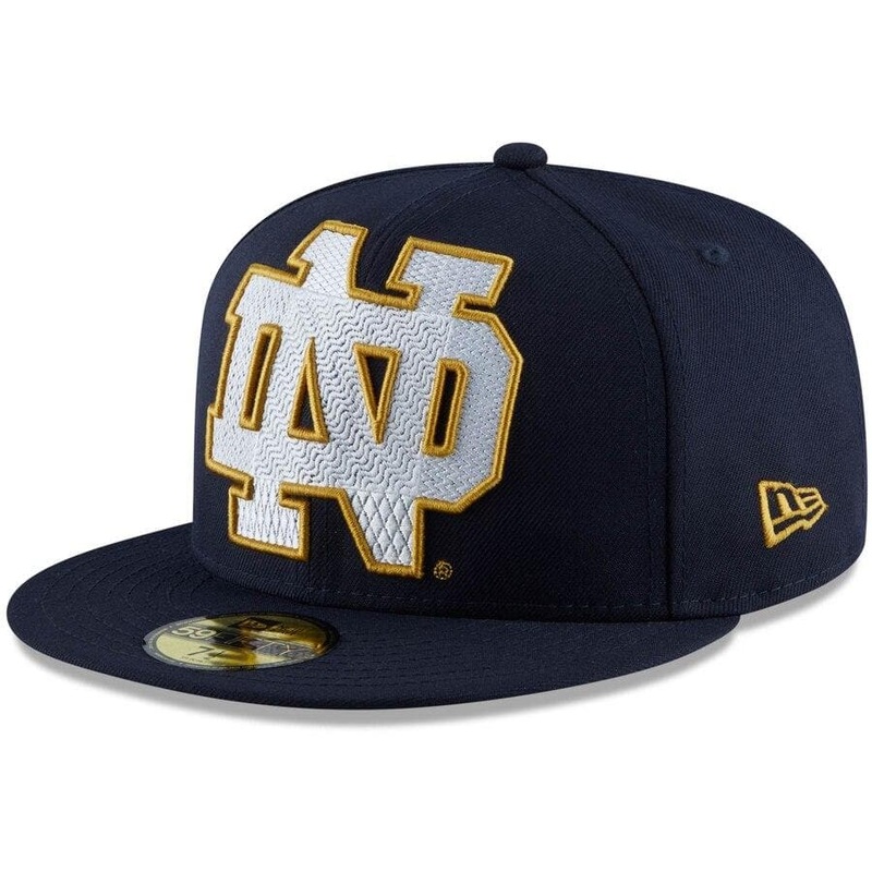 New Era Navy Notre Dame Fighting Irish Threads 59FIFTY Fitted Hat