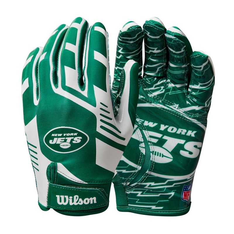 New York Jets Wilson NFL Team Stretch Fit Receiver Gloves