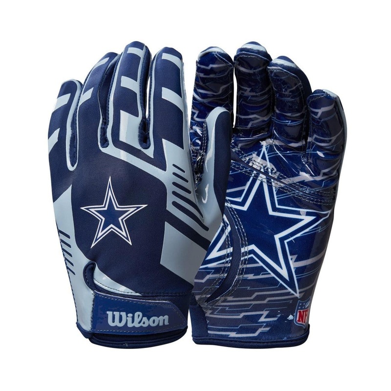 Youths Dallas Cowboys Wilson NFL Team Stretch Fit Receiver Gloves