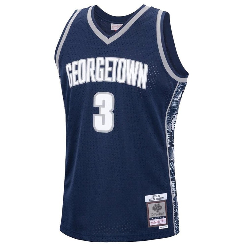 Allen Iverson Georgetown Hoyas Mitchell & Ness NCAA 95 Swingman Jersey – Navy