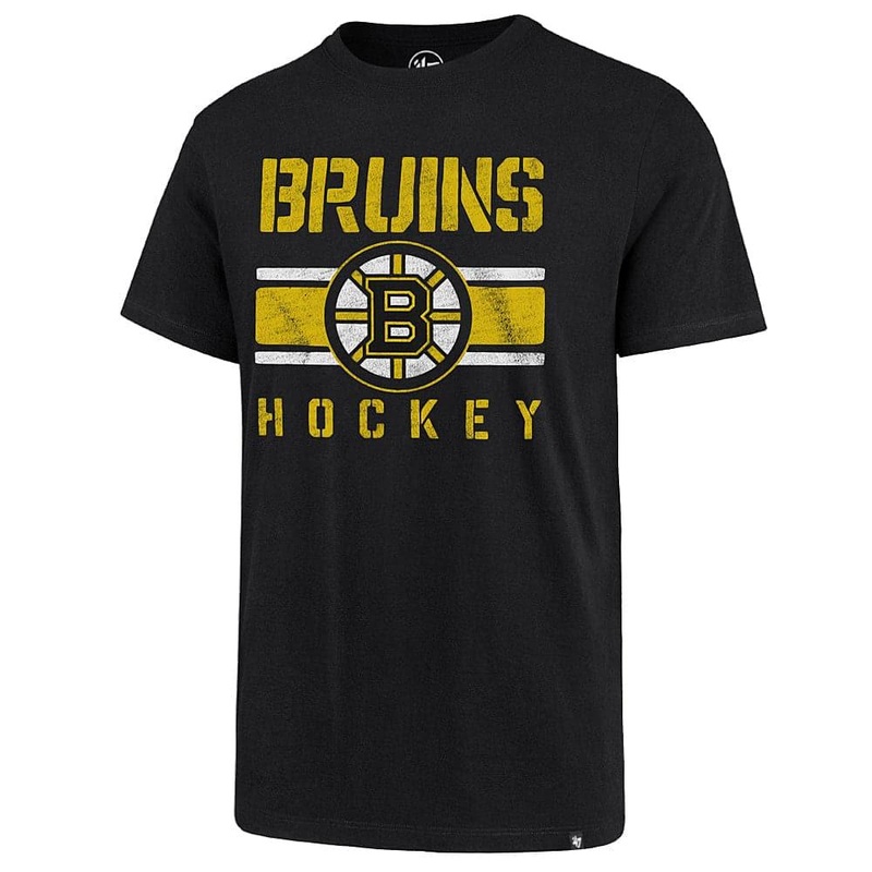 Boston Bruins ’47 NHL Distressed Echo T-Shirt – Black