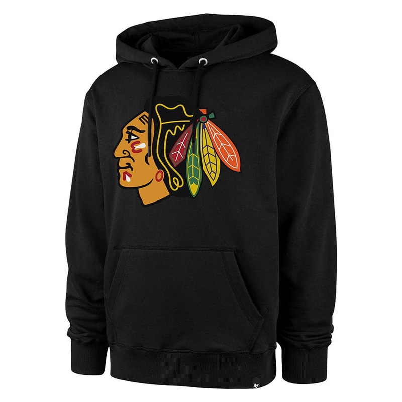 Chicago Blackhawks ’47 NHL Team Logo Hoodie Jumper – Black