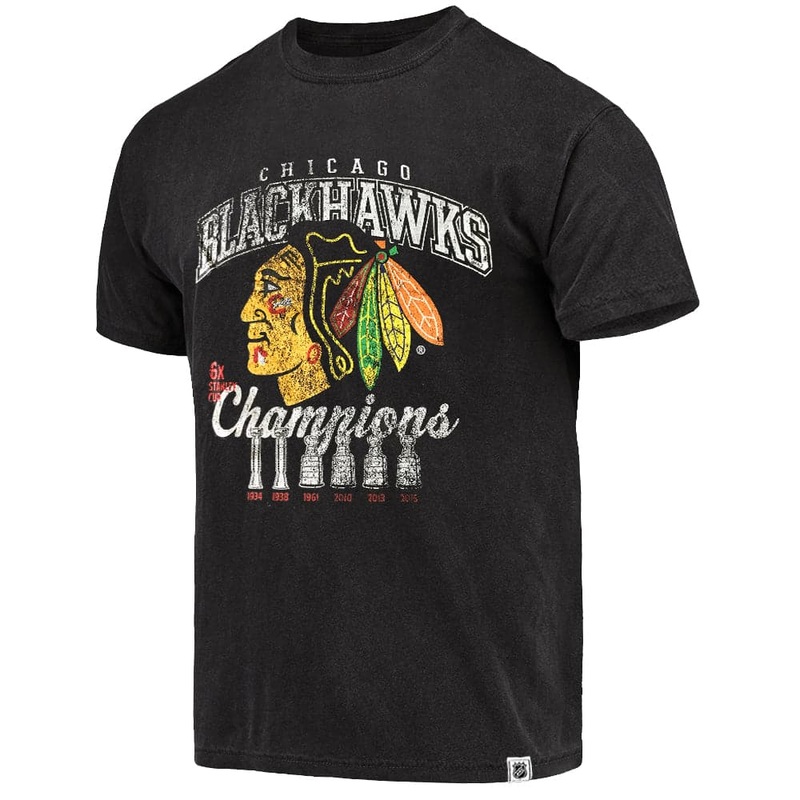 Chicago Blackhawks NHL Stanley Cup Champs Vintage T-Shirt – Vintage Black