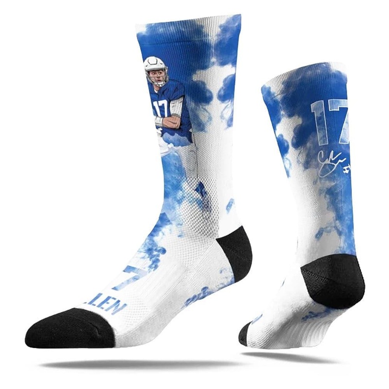 Josh Allen Buffalo Bills Strideline NFL Fog Classic Crew Socks – White