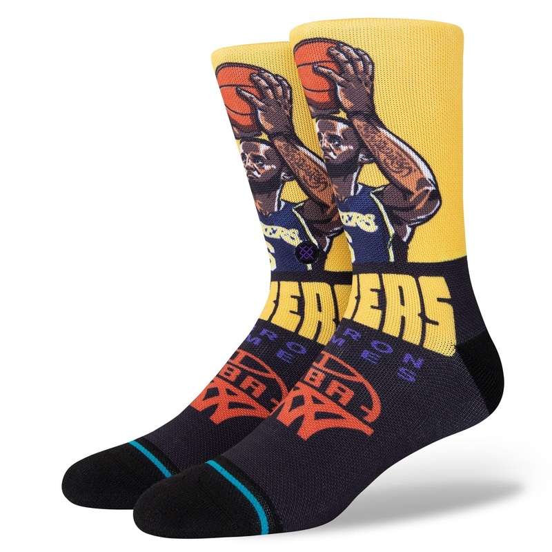 LeBron James Los Angeles Lakers Stance NBA Graded Crew Socks – Gold