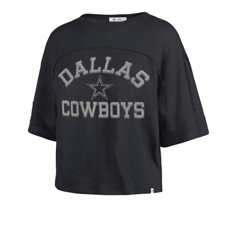 NFL Dallas Cowboys Women’s ’47 Half Moon Stevie Crop Top – Navy