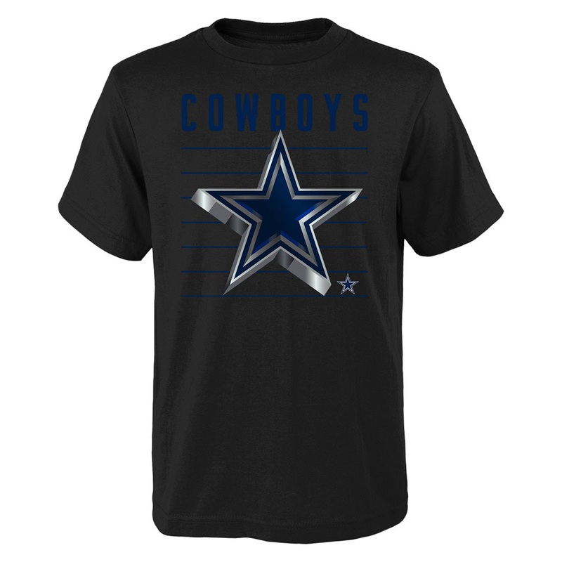 NFL Dallas Cowboys Youth Three Dimensional T-Shirt – Black