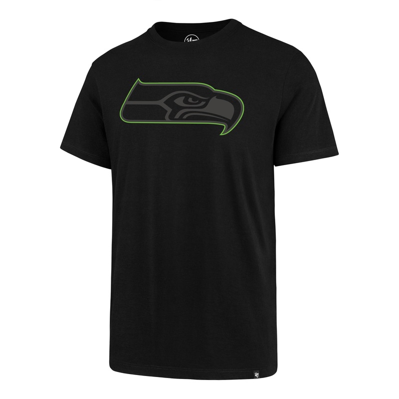 NFL Seattle Seahawks ’47 Pop Imprint Super Rival T-Shirt – Black